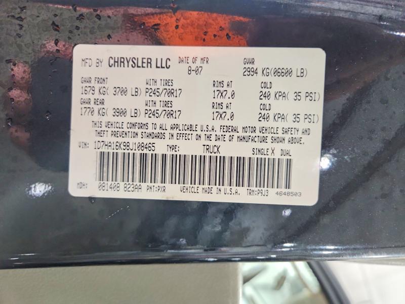 2008 Dodge Ram 1500 მანქანა იყიდება აუქციონზე, vin: 1D7HA16K98J108465, აუქციონის ნომერი: 79649235