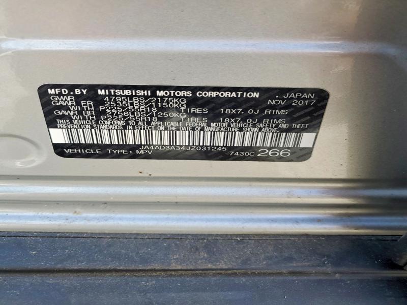 Aukcja sprzedaży 2018 Mitsubishi Outlander, vin: JA4AD3A34JZ031245, numer aukcji: 79372415