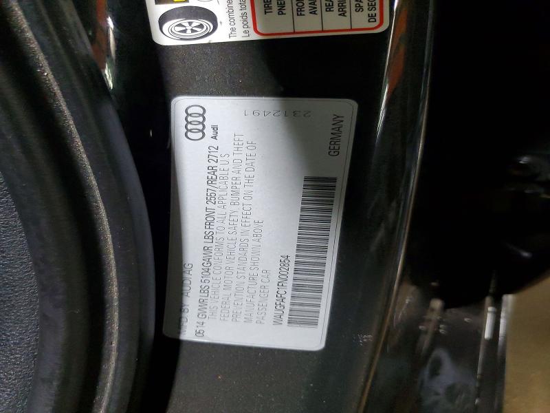 41788186 :رقم المزاد ، WAUGFAFC1FN002854 vin ، 2015 Audi A6 مزاد بيع