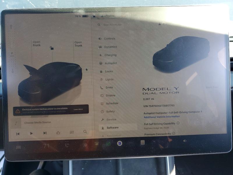 Продажа на аукционе авто 2026 Tesla Model Y, vin: 7SAYGDEE1TA617763, номер лота: 46742156