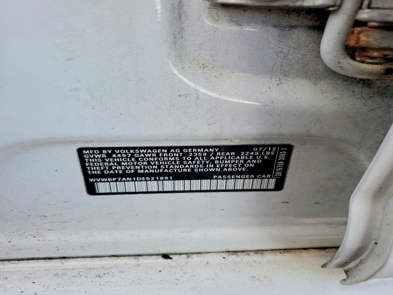 46224276 :رقم المزاد ، WVWBP7AN1DE521891 vin ، 2013 Volkswagen Cc مزاد بيع