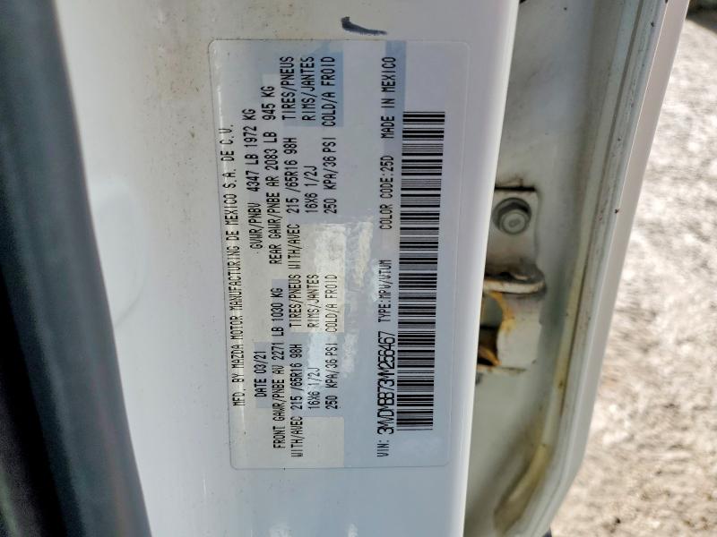 Продаж на аукціоні авто 2021 Mazda Cx-30, vin: 3MVDMBB73MM256467, номер лоту: 46022796