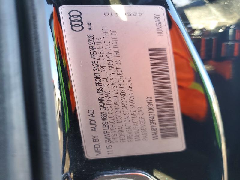 Продаж на аукціоні авто 2016 Audi S3, vin: WAUB1GFF4G1063470, номер лоту: 41646176