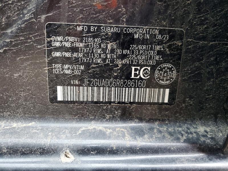 Продажа на аукционе авто 2024 Subaru Crosstrek, vin: JF2GUADC6R8286160, номер лота: 46376756