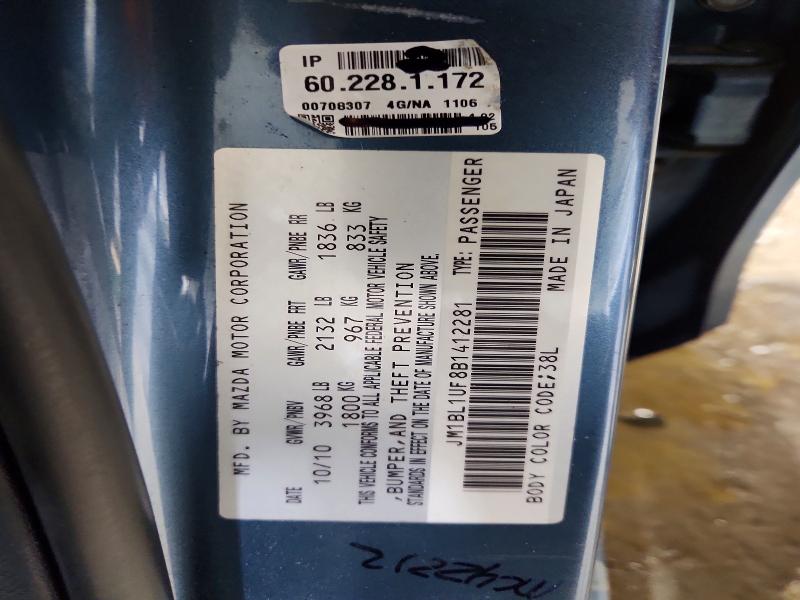 Aukcja sprzedaży 2011 Mazda 3, vin: JM1BL1UF8B1412281, numer aukcji: 78902075