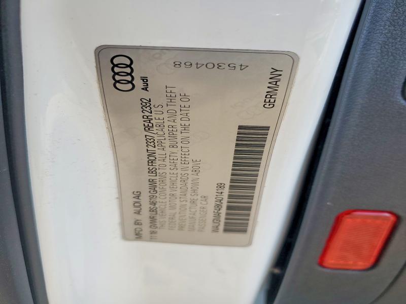 2019 Audi A4 მანქანა იყიდება აუქციონზე, vin: WAUGMAF48KA014189, აუქციონის ნომერი: 41805916