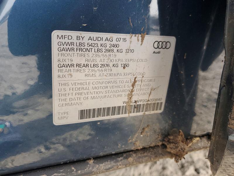 79418795 :رقم المزاد ، WA1L2AFP2GA031640 vin ، 2016 Audi Q5 مزاد بيع