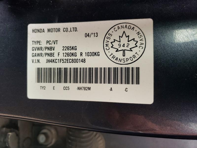 Auction sale of the 2014 Acura Rlx, vin: JH4KC1F52EC800148, lot number: 79509245
