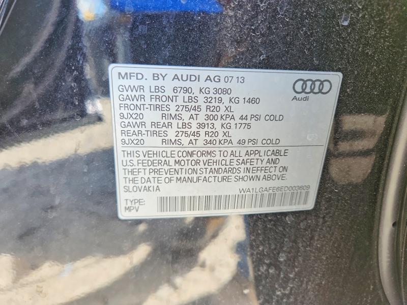 45990736 :رقم المزاد ، WA1LGAFE6ED003609 vin ، 2014 Audi Q7 مزاد بيع