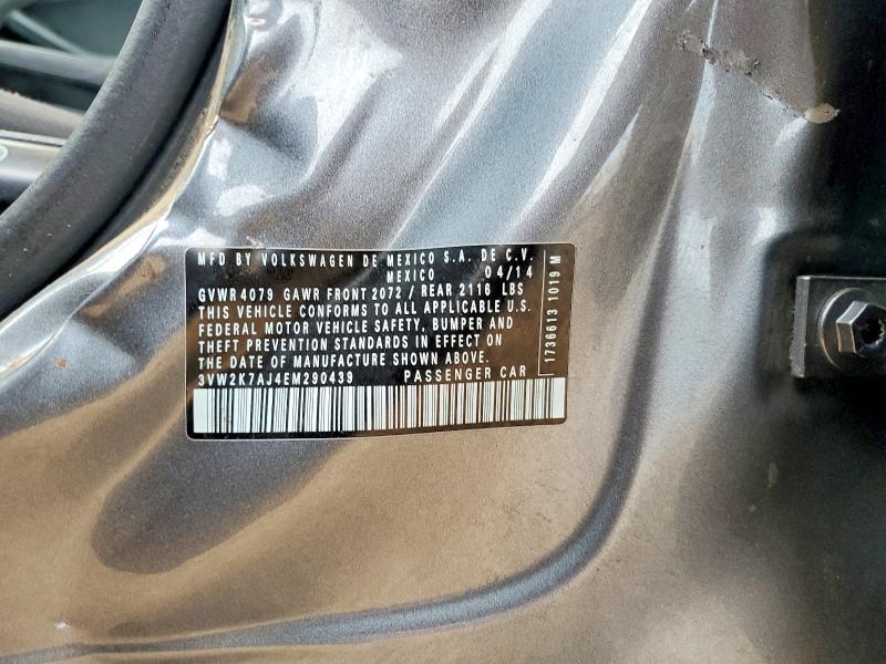 Продажа на аукционе авто 2014 Volkswagen Jetta, vin: 3VW2K7AJ4EM290439, номер лота: 47547876