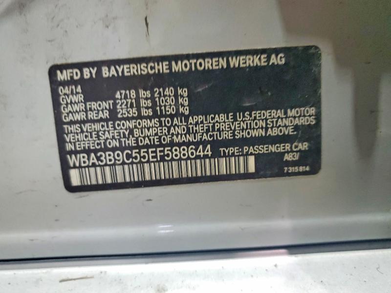 Продажа на аукционе авто 2014 Bmw 335, vin: WBA3B9C55EF588644, номер лота: 45796136