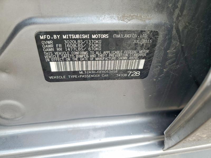 Продаж на аукціоні авто 2015 Mitsubishi Mirage, vin: ML32A3HJ0FH053458, номер лоту: 79788715