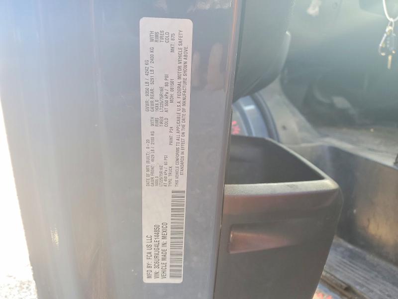 2020 Ram Promaster 3500 მანქანა იყიდება აუქციონზე, vin: 3C6URVJG4LE144850, აუქციონის ნომერი: 45492206