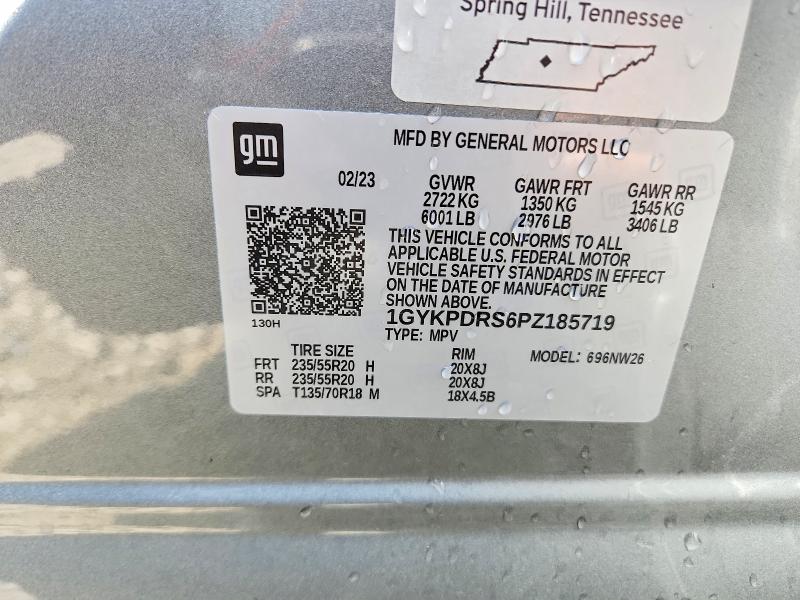 2023 Cadillac Xt6 მანქანა იყიდება აუქციონზე, vin: 1GYKPDRS6PZ185719, აუქციონის ნომერი: 47701776