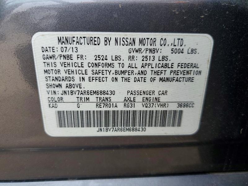 Продаж на аукціоні авто 2014 Infiniti Q50, vin: JN1BV7AR6EM688430, номер лоту: 79562535