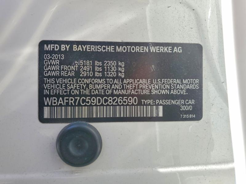 Продажа на аукционе авто 2013 Bmw 535, vin: WBAFR7C59DC826590, номер лота: 46535776