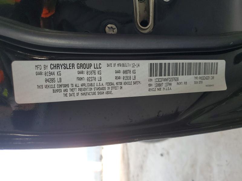 2015 Dodge Dart მანქანა იყიდება აუქციონზე, vin: 1C3CDFAAXFD237628, აუქციონის ნომერი: 47597046