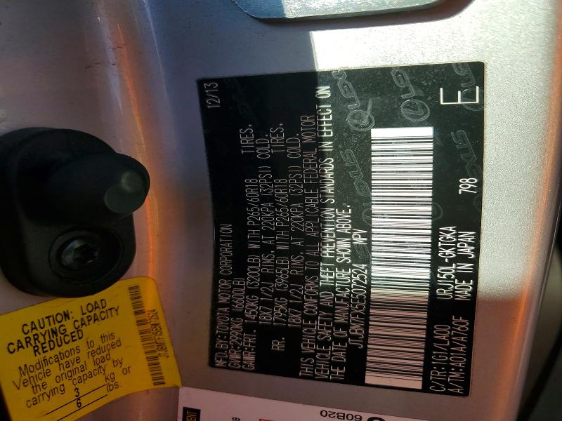 46642036 :رقم المزاد ، JTJBM7FX5E5072524 vin ، 2014 Lexus Gx 460 مزاد بيع