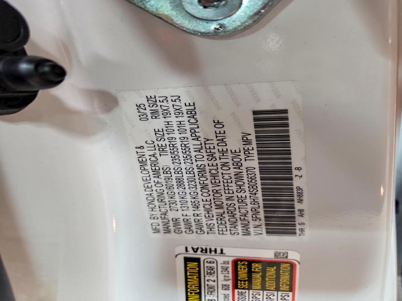 41609366 :رقم المزاد ، 5FNRL6H74SB056370 vin ، 2025 Honda Odyssey مزاد بيع