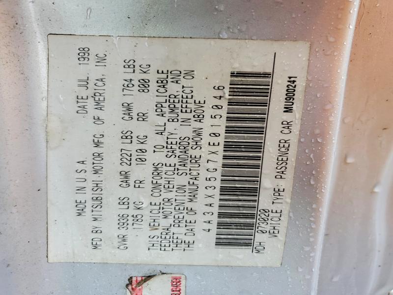 Aukcja sprzedaży 1999 Mitsubishi Eclipse, vin: 4A3AX35G7XE015046, numer aukcji: 79886835