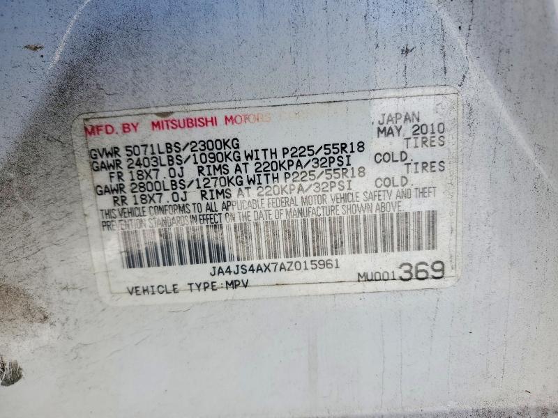 Продаж на аукціоні авто 2010 Mitsubishi Outlander, vin: JA4JS4AX7AZ015961, номер лоту: 46437096