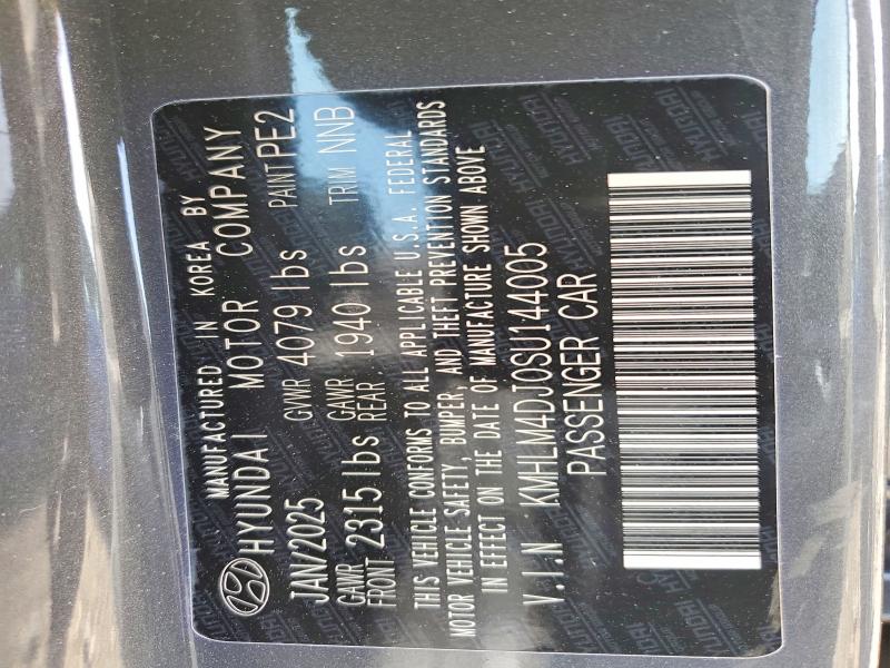 2025 Hyundai Elantra Hybrid მანქანა იყიდება აუქციონზე, vin: KMHLM4DJ0SU144005, აუქციონის ნომერი: 48180406