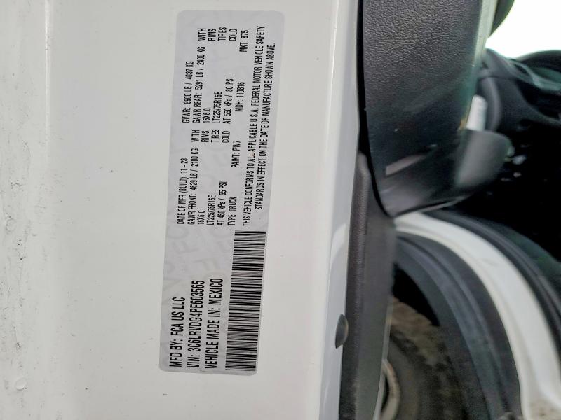 2023 Ram Promaster 2500 მანქანა იყიდება აუქციონზე, vin: 3C6LRVDG4PE603565, აუქციონის ნომერი: 46988236