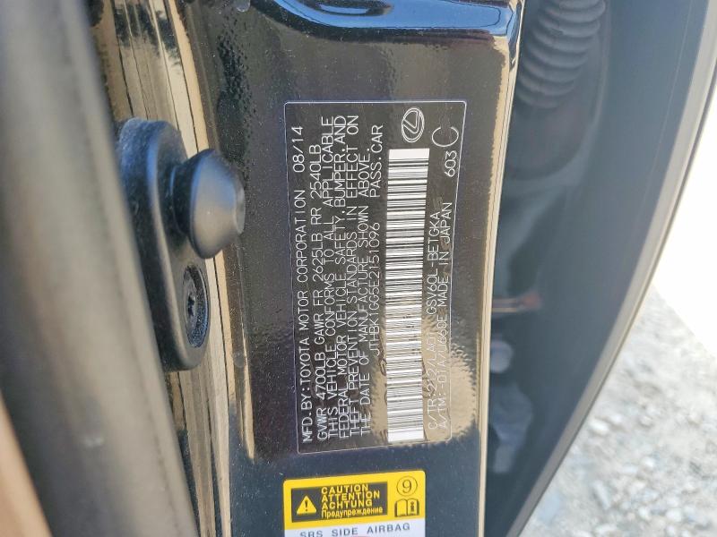 47541266 :رقم المزاد ، JTHBK1GG5E2151096 vin ، 2014 Lexus Es 350 مزاد بيع