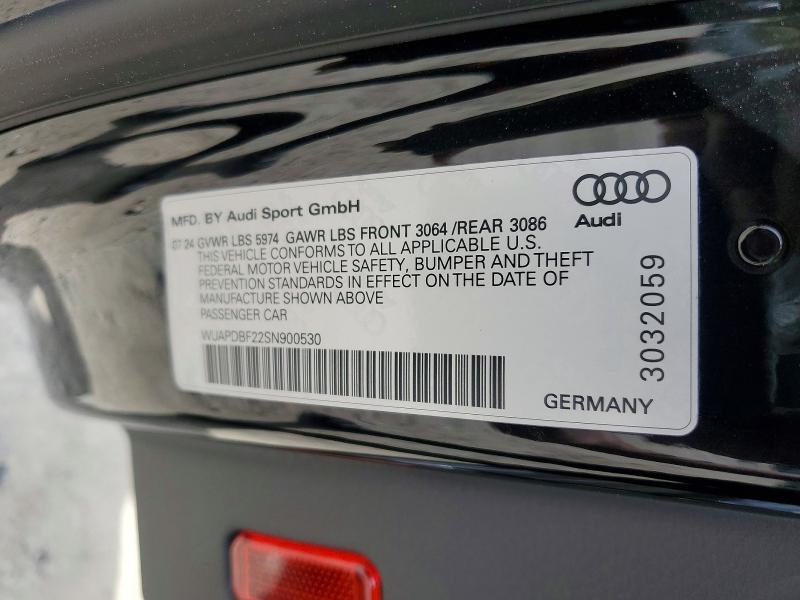 Продажа на аукционе авто 2025 Audi Rs7, vin: WUAPDBF22SN900530, номер лота: 46119596