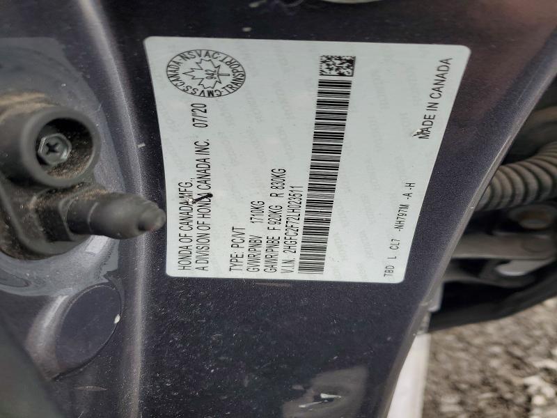 Aukcja sprzedaży 2020 Honda Civic, vin: 2HGFC2F72LH023511, numer aukcji: 47601166