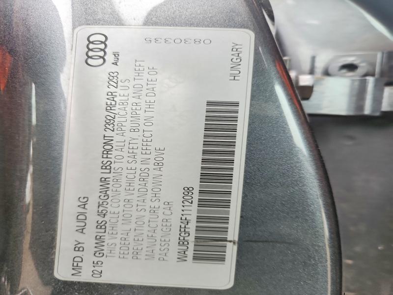 46646446 :رقم المزاد ، WAUBFGFF4F1112098 vin ، 2015 Audi A3 مزاد بيع