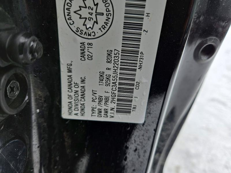 Aukcja sprzedaży 2018 Honda Civic, vin: 2HGFC3A55JH220357, numer aukcji: 79041565