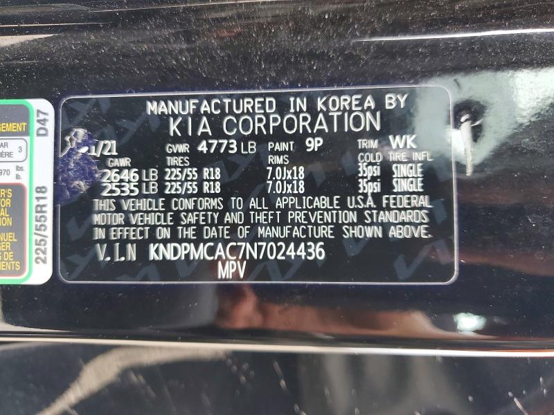 Aukcja sprzedaży 2022 Kia Sportage, vin: KNDPMCAC7N7024436, numer aukcji: 79961945