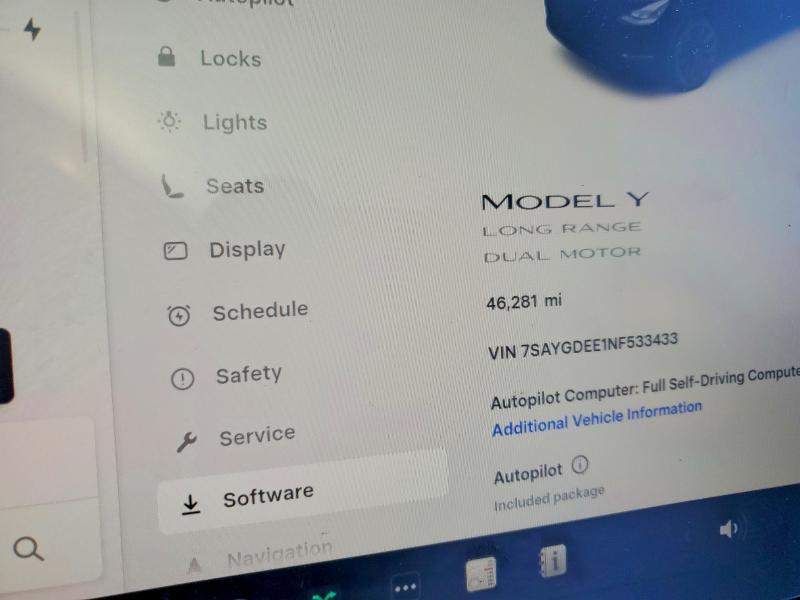 Продажа на аукционе авто 2022 Tesla Model Y, vin: 7SAYGDEE1NF533433, номер лота: 76020805