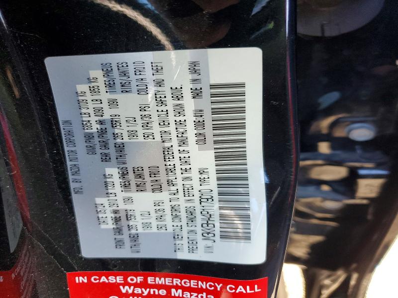 Aukcja sprzedaży 2024 Mazda Cx-90, vin: JM3KKBHA4R1179010, numer aukcji: 45583476