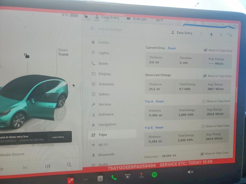 46737436 :رقم المزاد ، 7SAYGDEE6PA059494 vin ، 2023 Tesla Model Y مزاد بيع