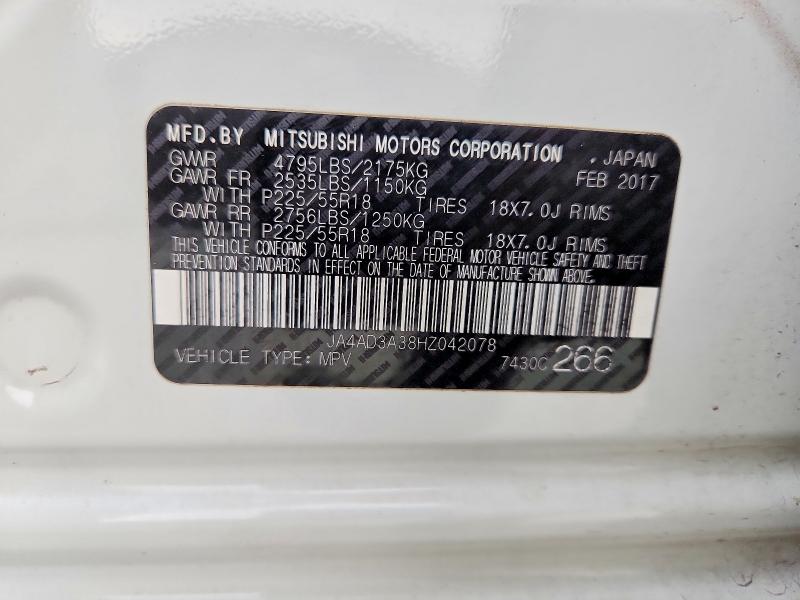Продаж на аукціоні авто 2017 Mitsubishi Outlander, vin: JA4AD3A38HZ042078, номер лоту: 79949115