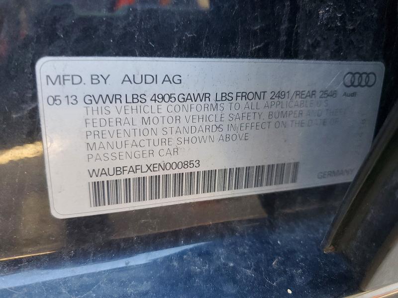 Продажа на аукционе авто 2014 Audi A4, vin: WAUBFAFLXEN000853, номер лота: 41914496