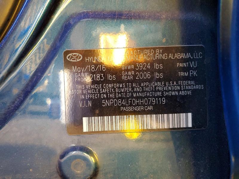 2017 Hyundai Elantra მანქანა იყიდება აუქციონზე, vin: 5NPD84LF0HH079119, აუქციონის ნომერი: 47030876