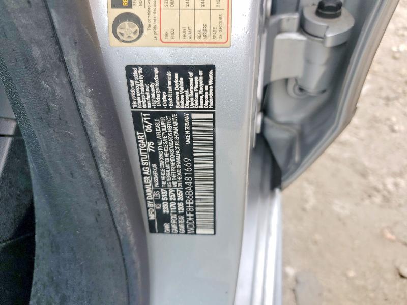 Продажа на аукционе авто 2011 Mercedes-benz E, vin: WDDHF8HB6BA481669, номер лота: 46124286