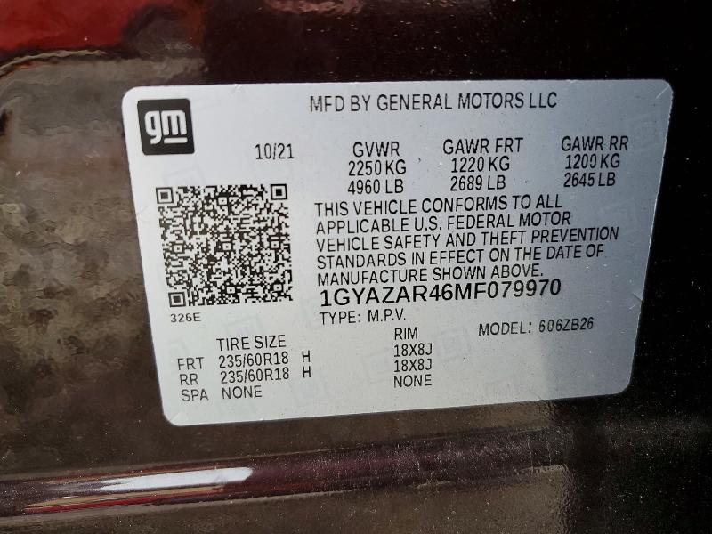 Продаж на аукціоні авто 2021 Cadillac Xt4, vin: 1GYAZAR46MF079970, номер лоту: 46736046