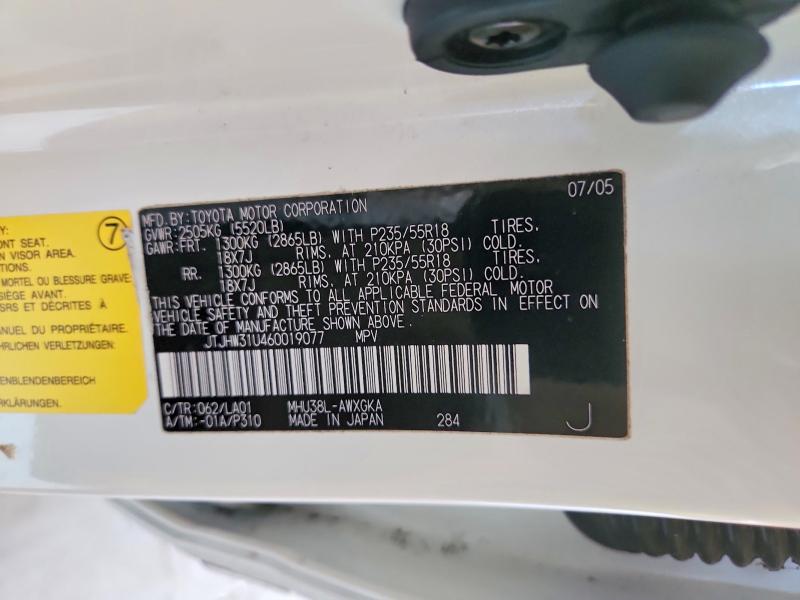 Продажа на аукционе авто 2006 Lexus Rx 400h, vin: JTJHW31U460019077, номер лота: 46149246