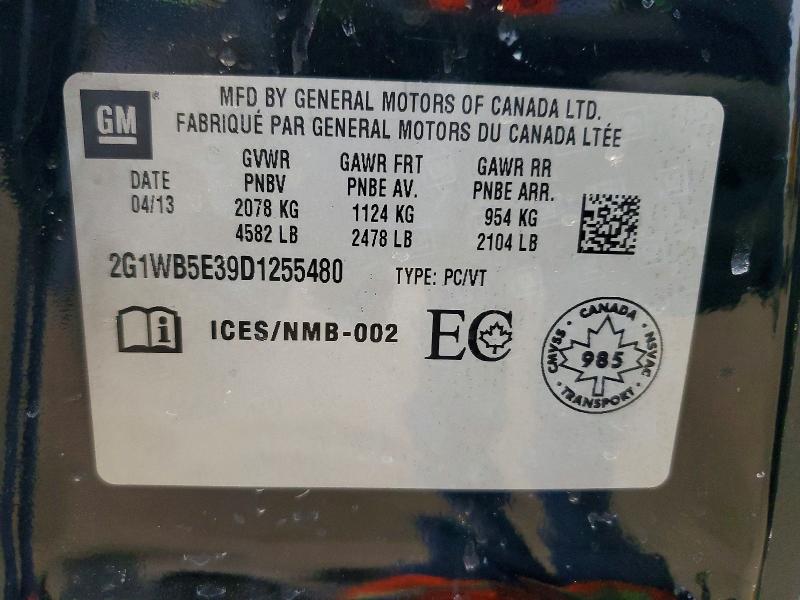 Aukcja sprzedaży 2013 Chevrolet Impala, vin: 2G1WB5E39D1255480, numer aukcji: 79122305