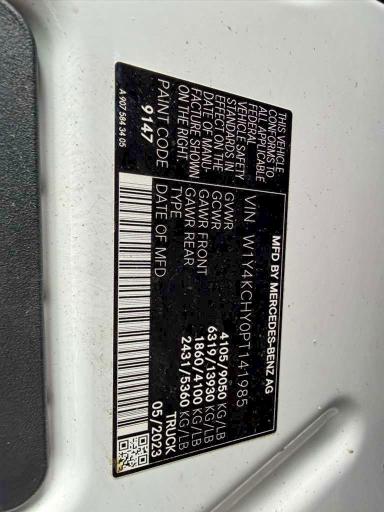 Продажа на аукционе авто 2023 Mercedes-benz Sprinter, vin: W1Y4KCHY0PT141985, номер лота: 45814906