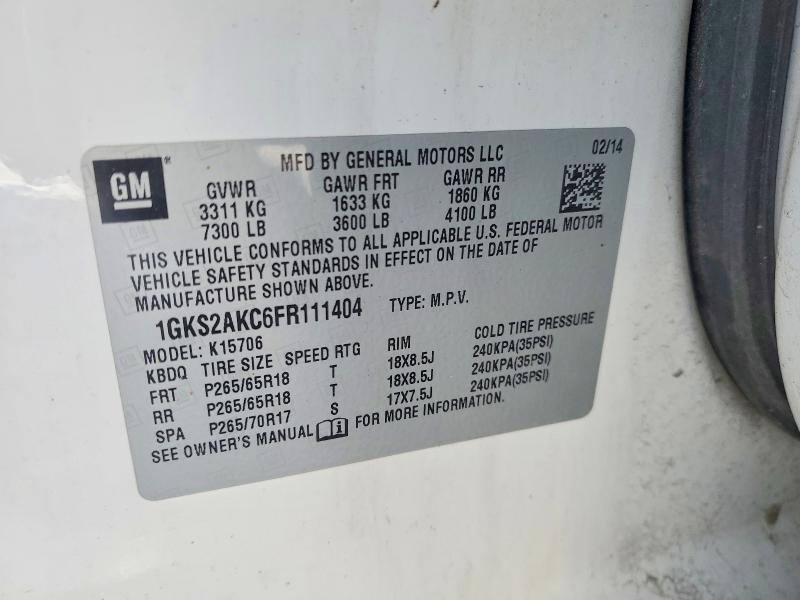 Продаж на аукціоні авто 2015 Gmc Yukon, vin: 1GKS2AKC6FR111404, номер лоту: 79313945