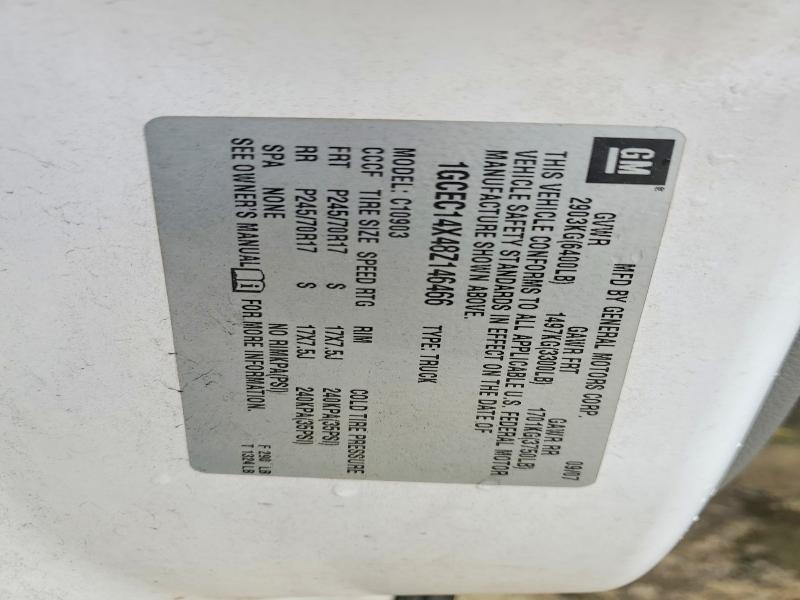 2008 Chevrolet Silverado მანქანა იყიდება აუქციონზე, vin: 1GCEC14X48Z146466, აუქციონის ნომერი: 46157366