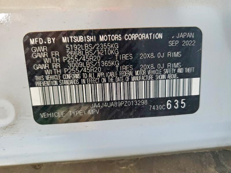 2023 Mitsubishi Outlander მანქანა იყიდება აუქციონზე, vin: JA4J4UA89PZ013298, აუქციონის ნომერი: 45487846
