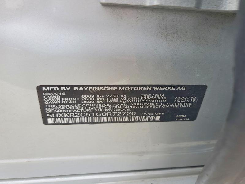 Продажа на аукционе авто 2016 Bmw X5, vin: 5UXKR2C51G0R72720, номер лота: 48137826