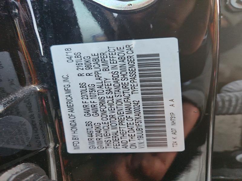 Продажа на аукционе авто 2019 Acura Tlx, vin: 19UUB1F57KA000242, номер лота: 45799006