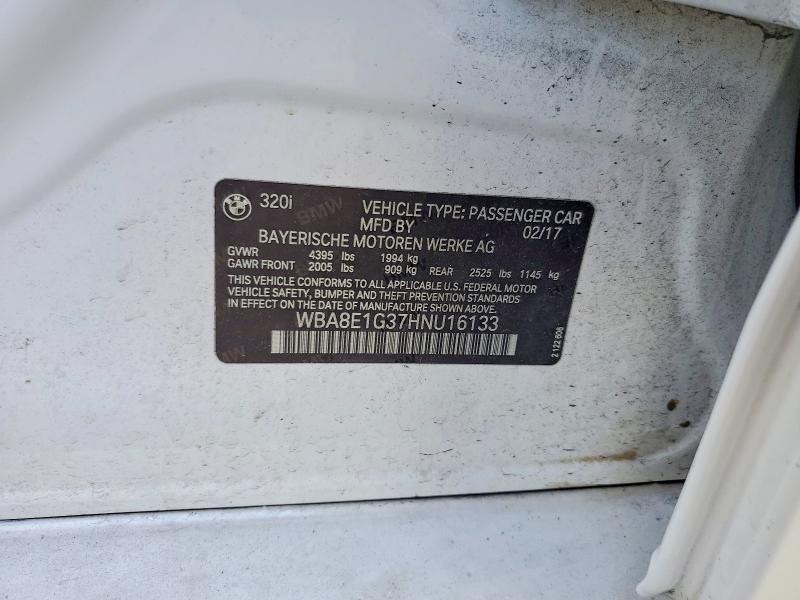 Aukcja sprzedaży 2017 Bmw 320, vin: WBA8E1G37HNU16133, numer aukcji: 45855506